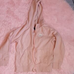 Nike Kids Light Pink Zip-Up Hoodie